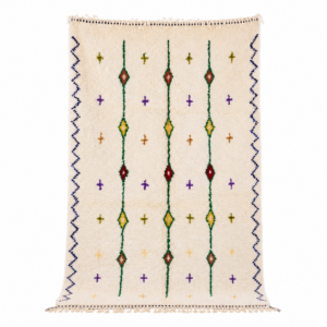 Berber Azilal Diamond Tribal Symbol Wool Colorful Rug