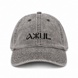 Berber Azul Vintage Cotton Twill Cap With Embroidery