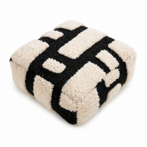 Berber Beni Ourain Floor Cushion Handmade Pouf Ottoman