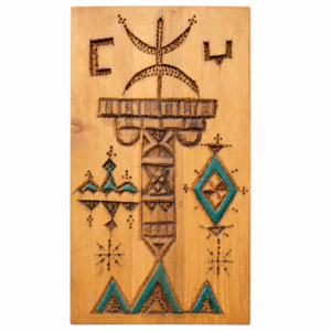 Berber Cedar Wood Carved Handmade Wall Art Panel