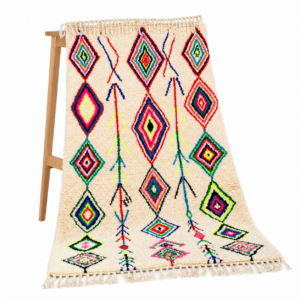 Berber Colorful Diamond Wool Handmade Area Tribal Rug