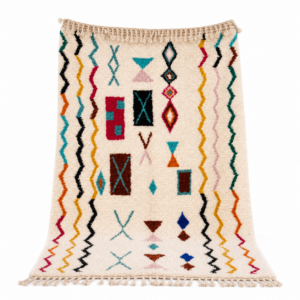 Berber Colorful Geometric Wool Handmade Area Tribal Rug
