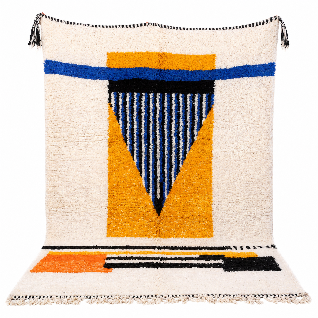 Berber Custom Design Wool Geometric Living Room Rug