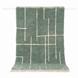 Berber Custom Design Wool Geometric Neutral Living Room Rug