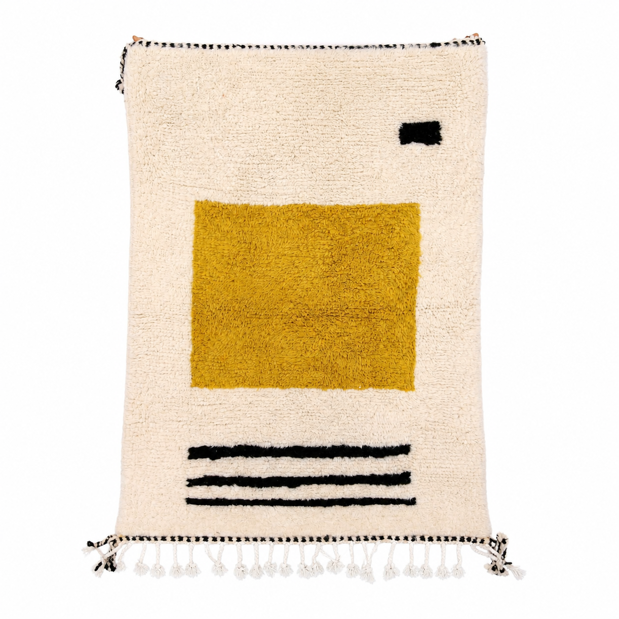 Berber Custom Wool Geometric Neutral Living Room Rug