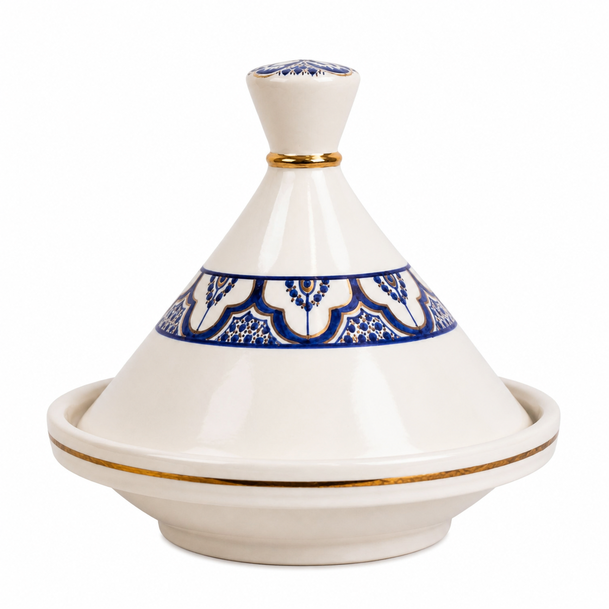 Berber Decorative Hand-Painted Ceramic Display Piece Authentic Tagine