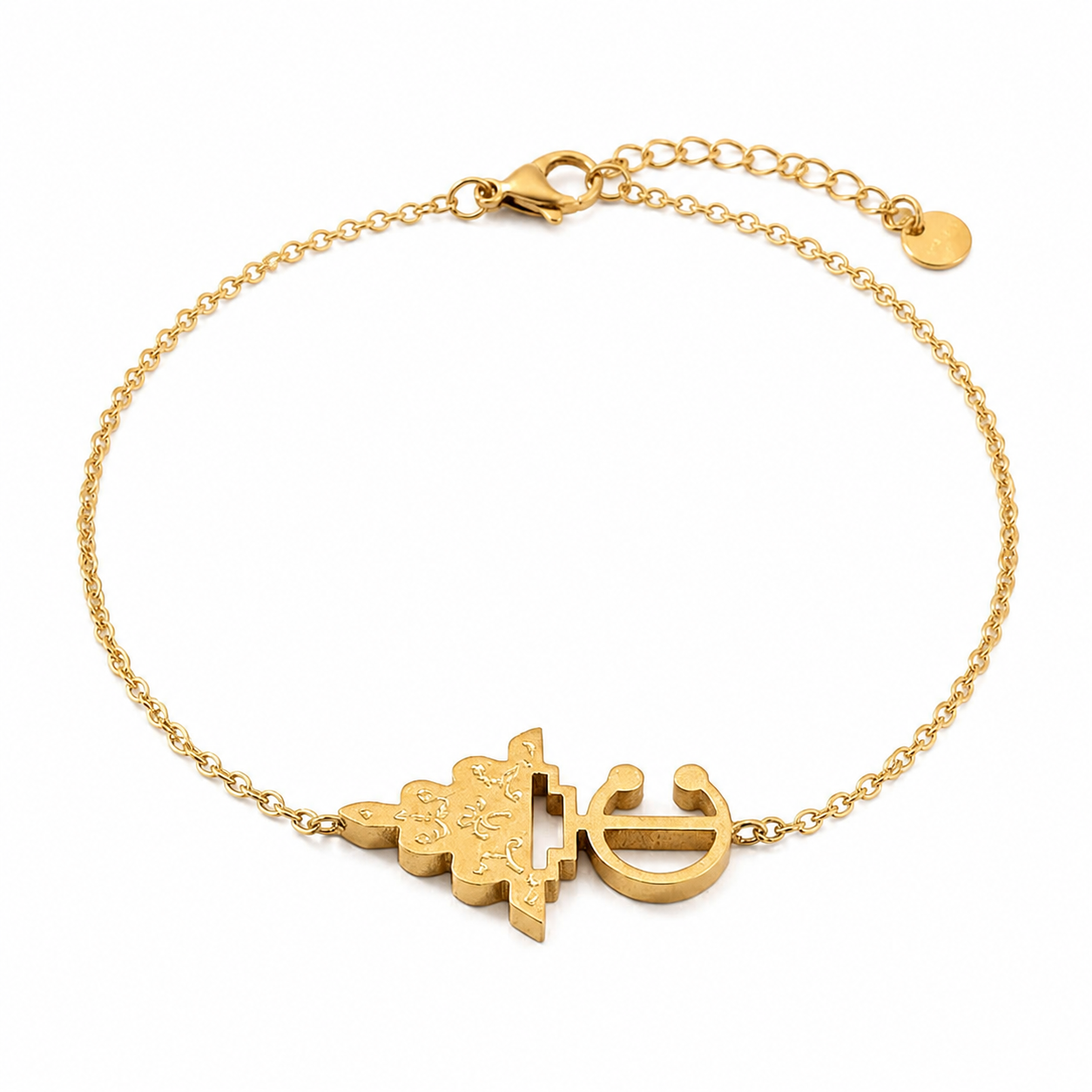 Berber fibule Amazighe Stainless Steel Bracelet Gold-Plated 18k