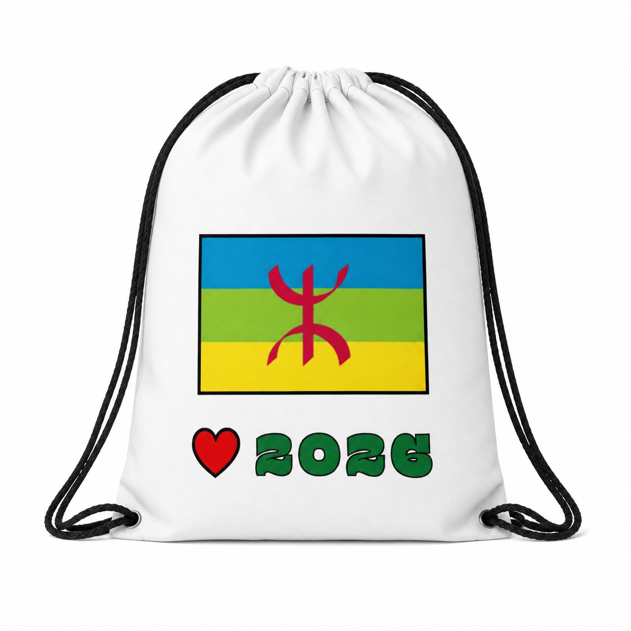Berber Flag Drawstring Pride Sackpack Bag Everyday Style