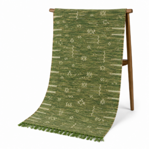 Berber Green Authentic Wool Tribal Boho Living Rug