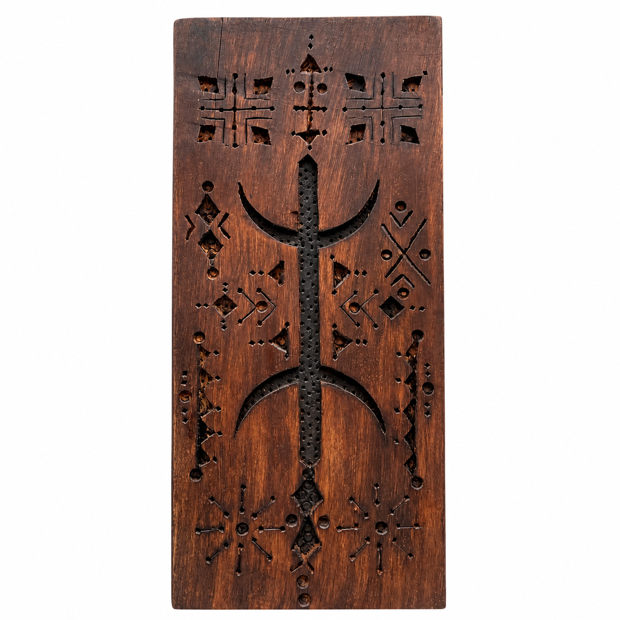 Berber Hand Carved Wooden Symbol Wall Art Decor