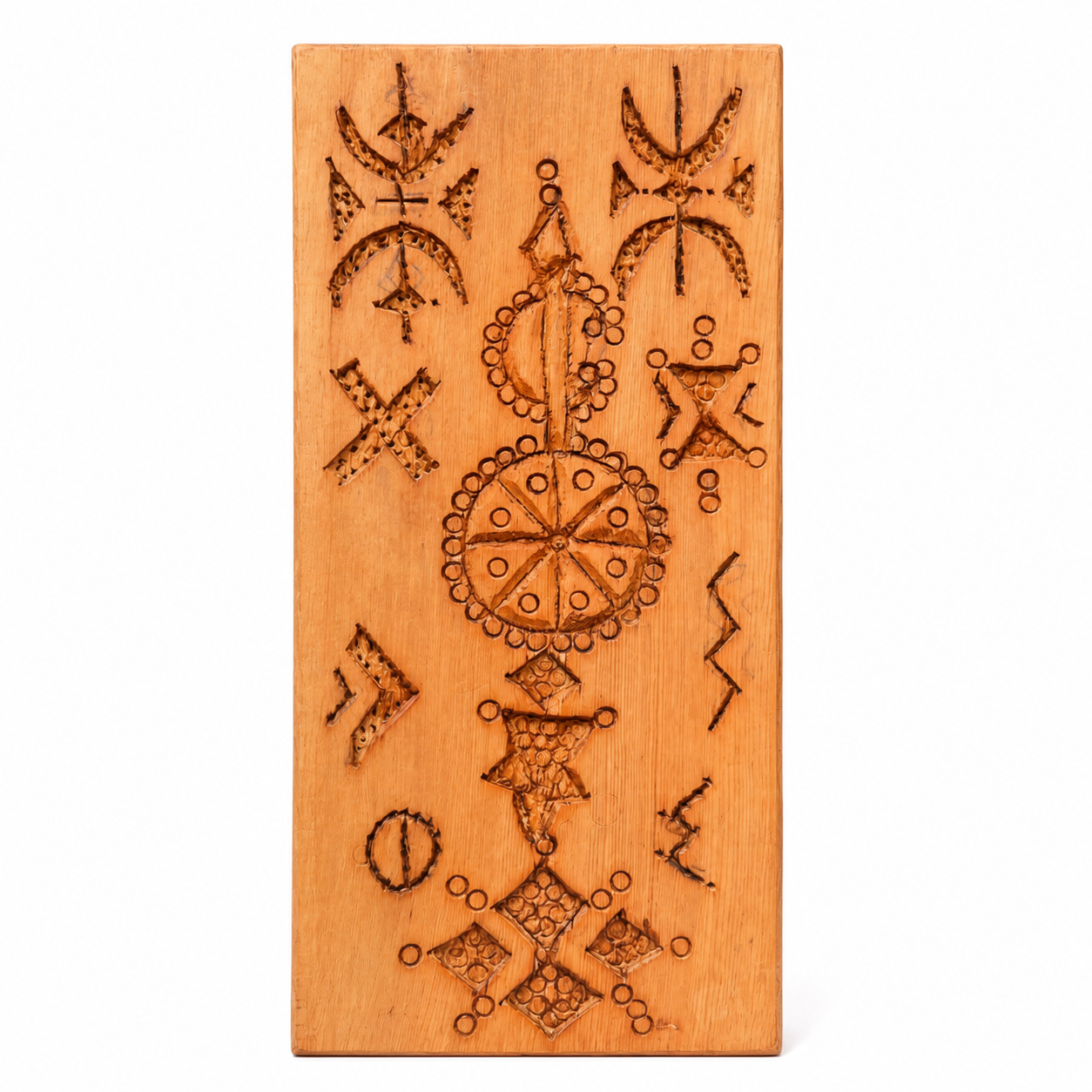 Berber Hand Carved Wooden Symbol Wall Art Decor