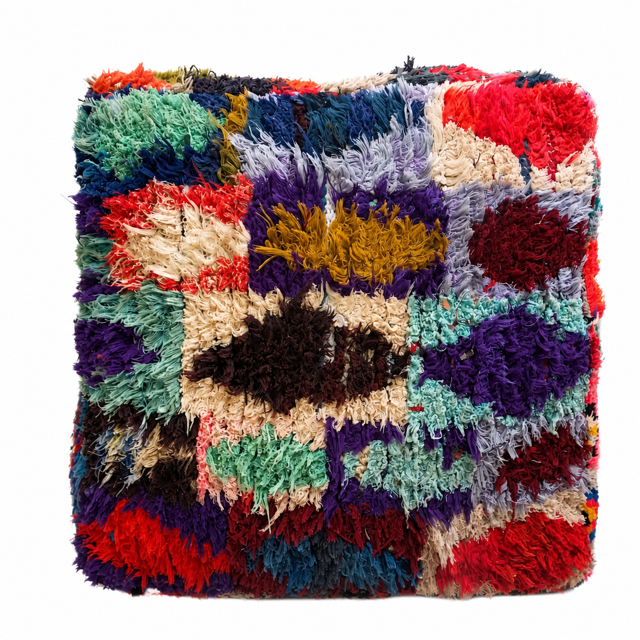 Berber hand made ' pouf ' pouf cover '' pouf