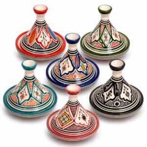Berber Hand-Painted Authentic Ceramic Design Colorful Kitchen Tagine