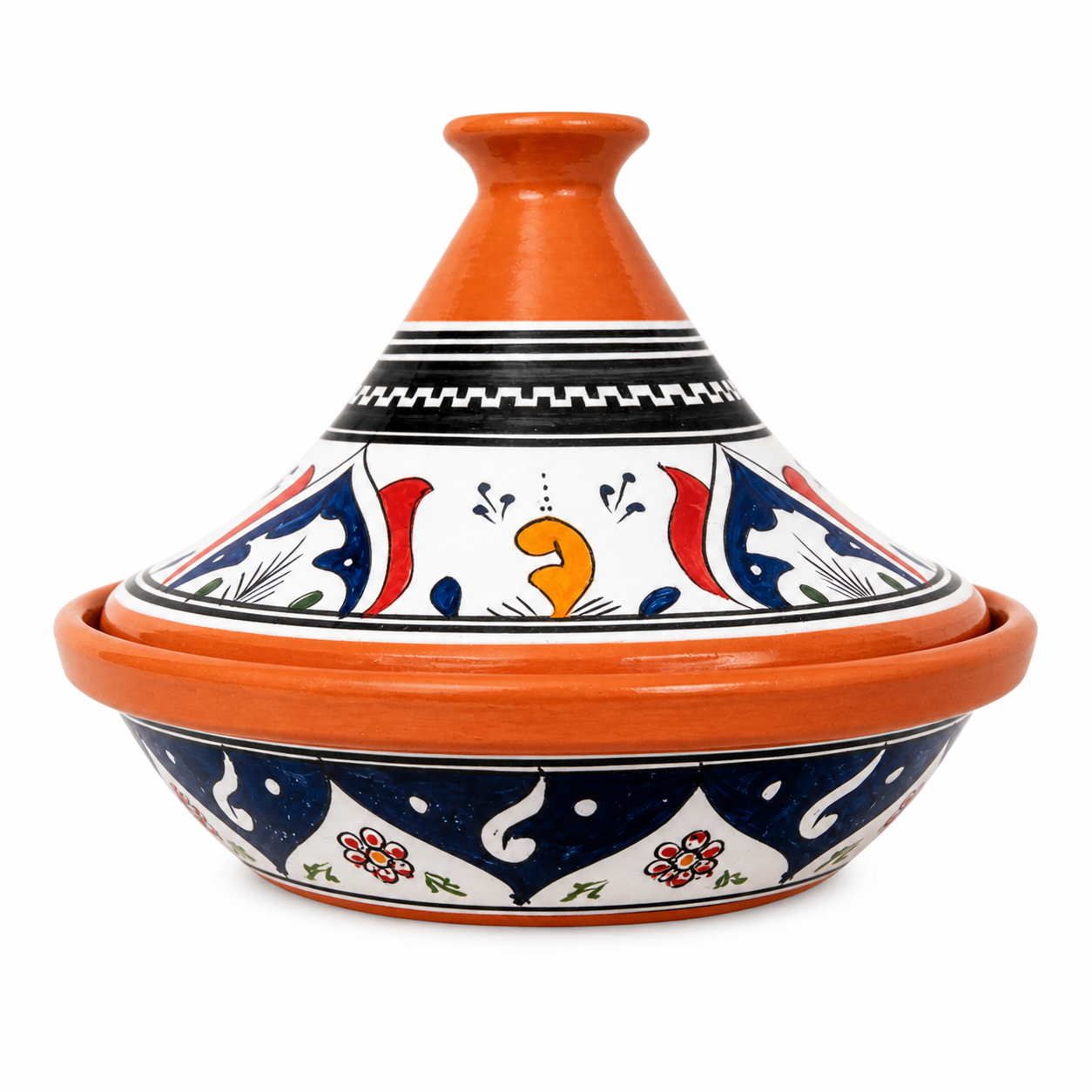 Berber Hand-Painted Flame-Proof Ceramic Cooking Pot Tagine 30cm