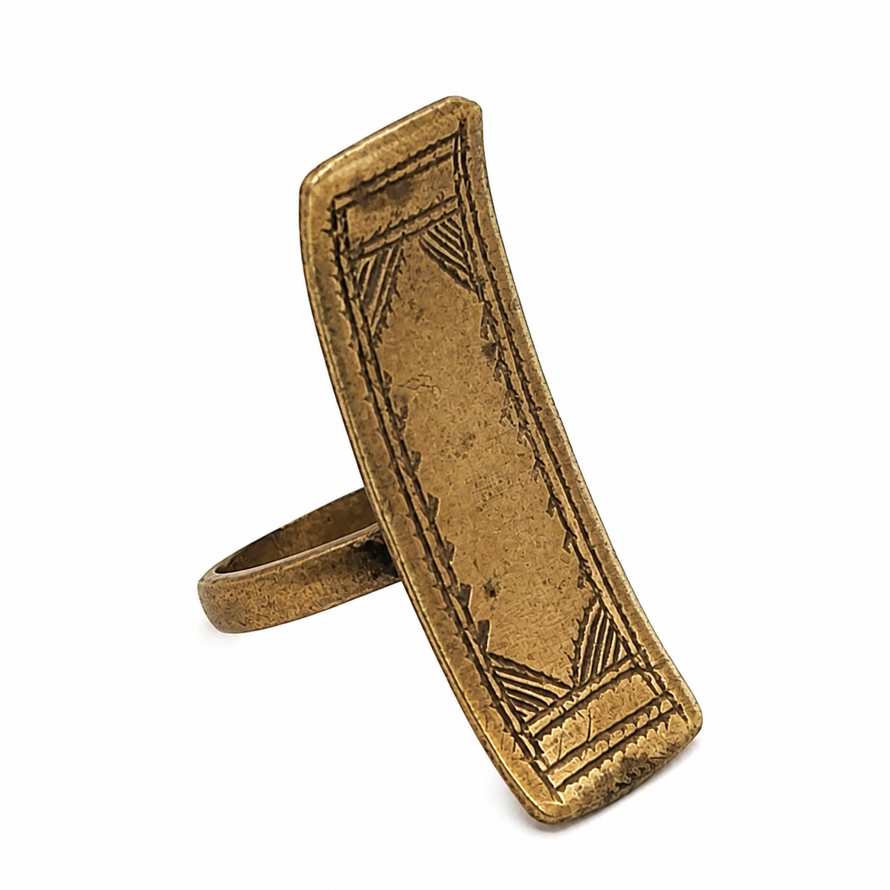 Berber Handmade Brass Tribal Statement Adjustable Boho Ring