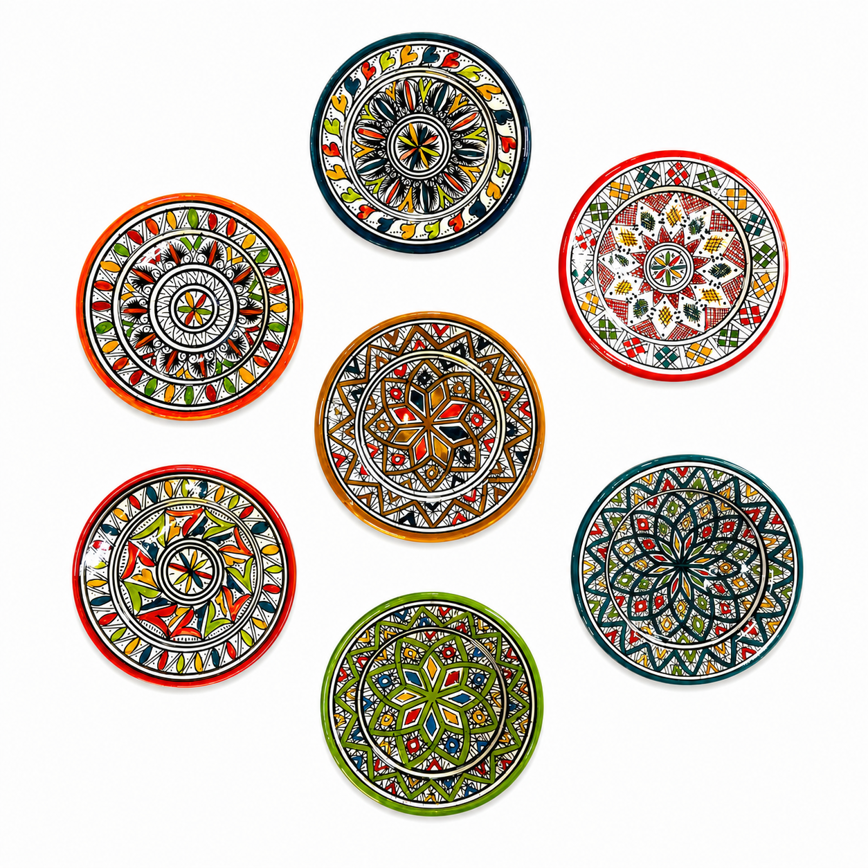 Berber Handmade Ceramic Traditional Design Decorative Wall Plate