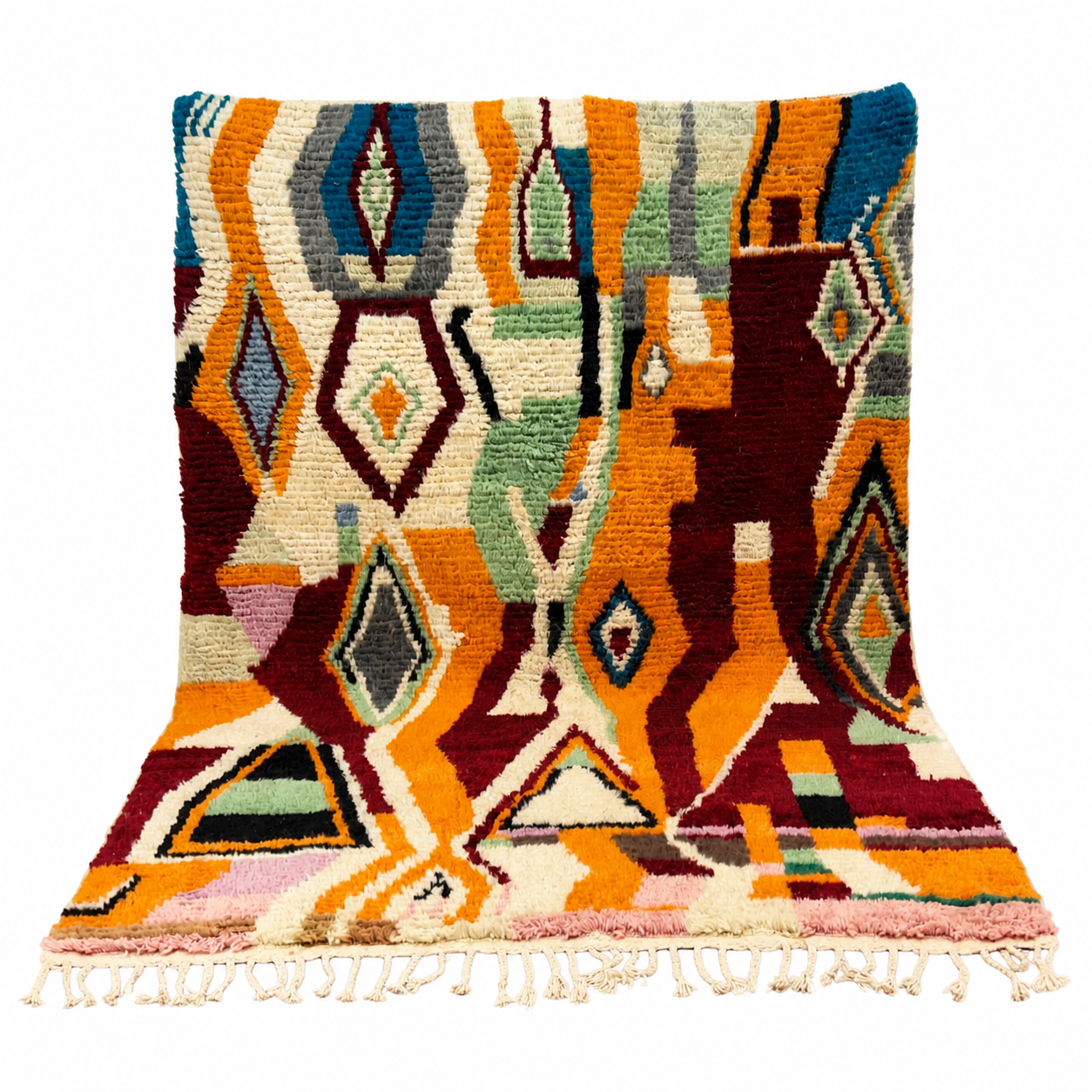 Berber Handmade Colorful Abstract Carpet Boho Area Rug