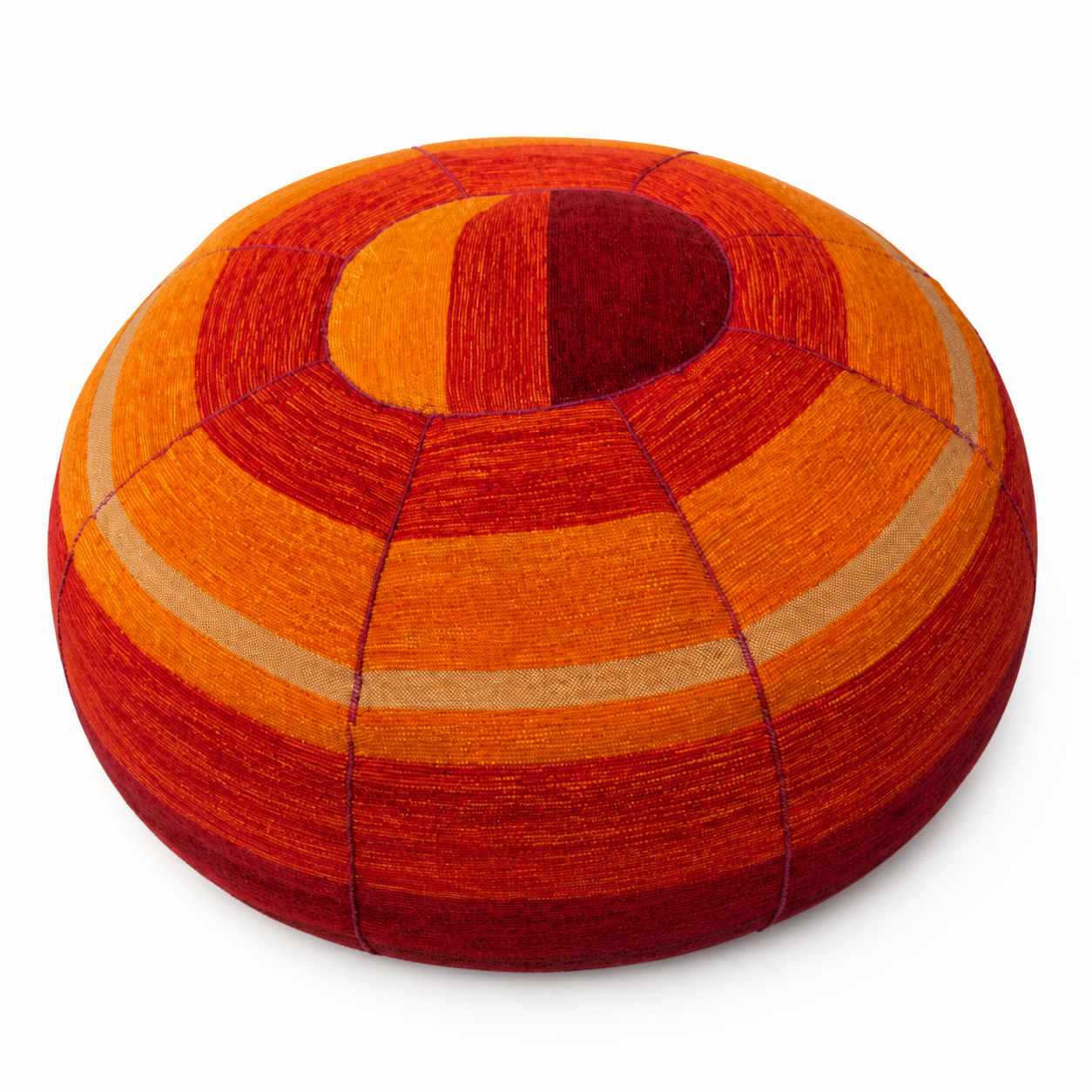 Berber Handmade Colorful Round Boho Floor Cushion Pouf