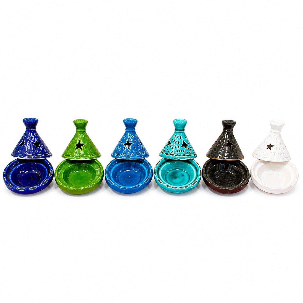 Berber Handmade Mini Ceramic Tealight Tagine Candle Holder
