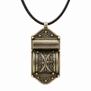 Berber Handmade Silver Pendant Minimalist Jewelry Artisan Necklace