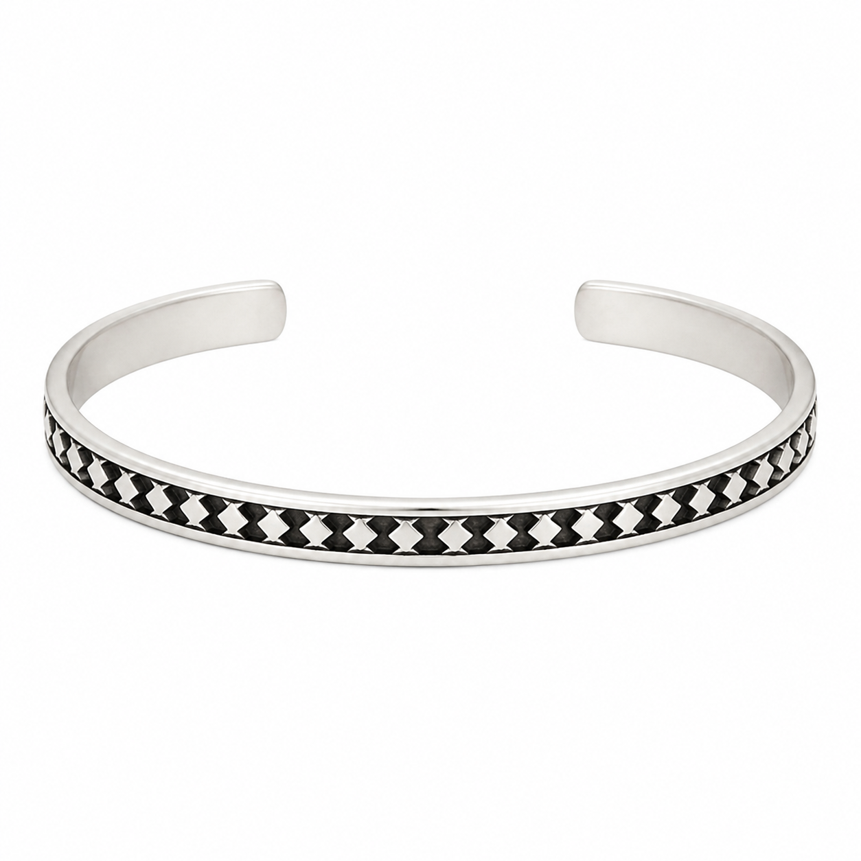 Berber Handmade Sterling Silver Adjustable Cuff Tunisian Bracelet