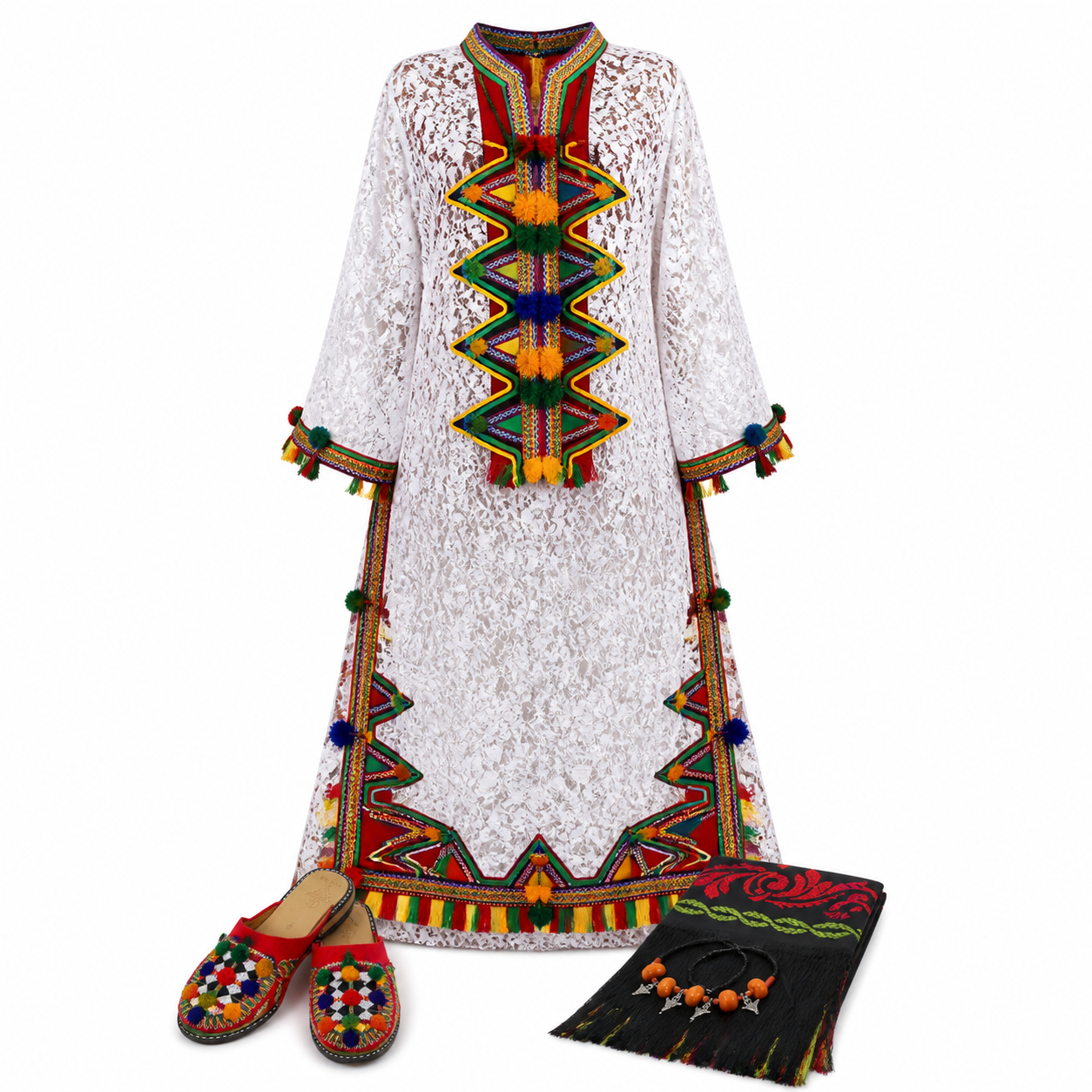 Berber Handmade Tachlhit Outfit Heritage Nbala tuareg Kaftan