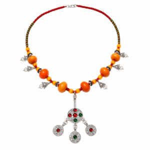 Berber Handmade Traditional Beaded Ethnic Statement Jewelry Necklace