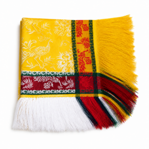 Berber Handmade Traditional Qṭib Head Wrap Cream Scarf