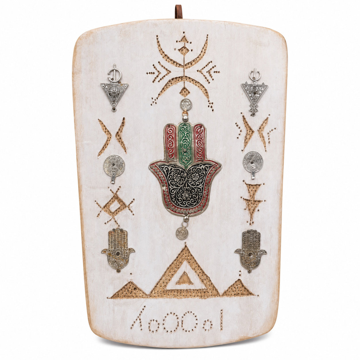 Berber Handmade Willow Wood Hamsa Wall Decor Symbols Boho Art