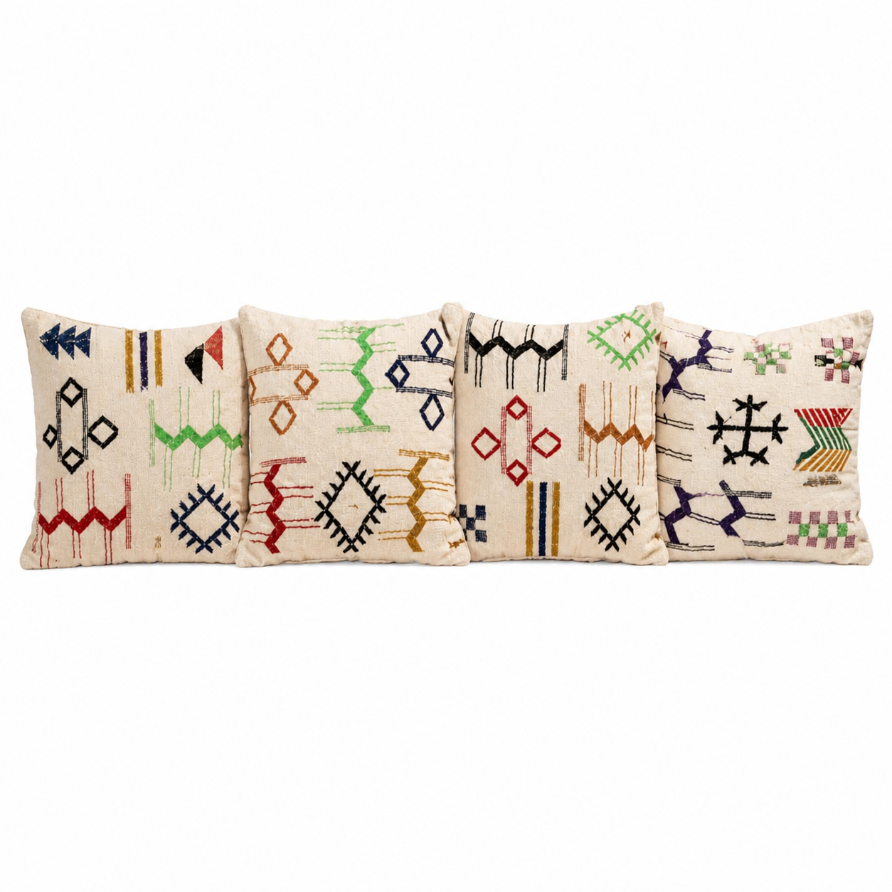 Berber Handwoven Cushion Pillow Cover Set of Four