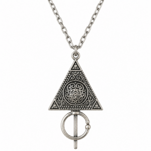 Berber Inspired Silver Pendant Tribal Style Necklace with Design