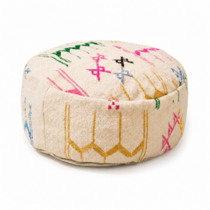 Berber Kilim Handmade Wool Floor Cushion Pouf Ottoman