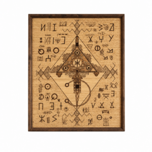 Berber Large Wood Fibula Symbol Wall Decor Art