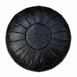 Berber Leather Pouffe Handcrafted Delivered stuffed Ottoman Pouf