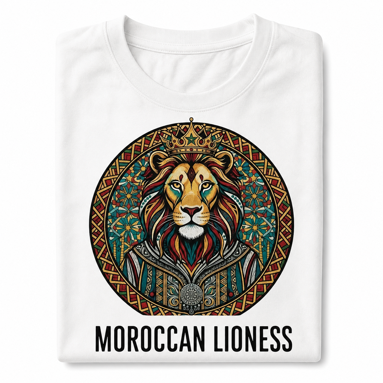 Berber Lioness Atlas Inspired Digital Shirt Design Artwork