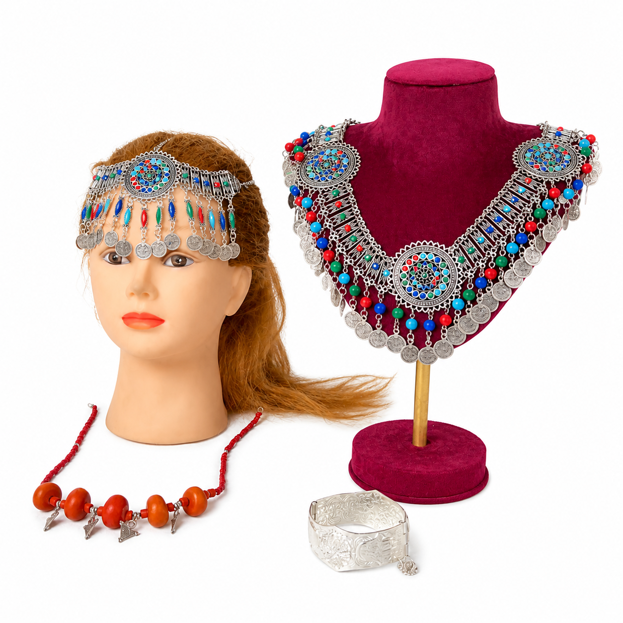 Berber Luxury Royal 4 Piece Necklace Jewelry Set