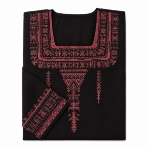 Berber Maxi Dress Handmade Screen Printed Symbol Kaftan