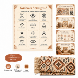 Berber Pack PNG Symboles Amazighs Geometric Motif Shirt