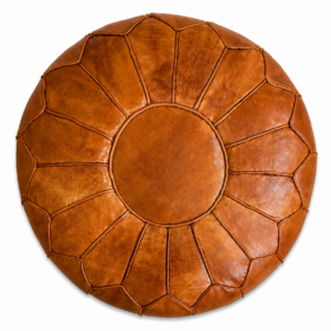 Berber Premium XL Leather Pouffe Handmade Footstool Pouf