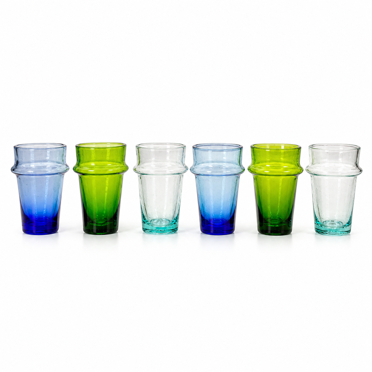Berber Set Handmade Blown Glass Tea Cups Mug