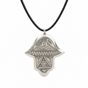 Berber Silver Khmissa Pendant Handmade Jewelry Hamsa Necklace