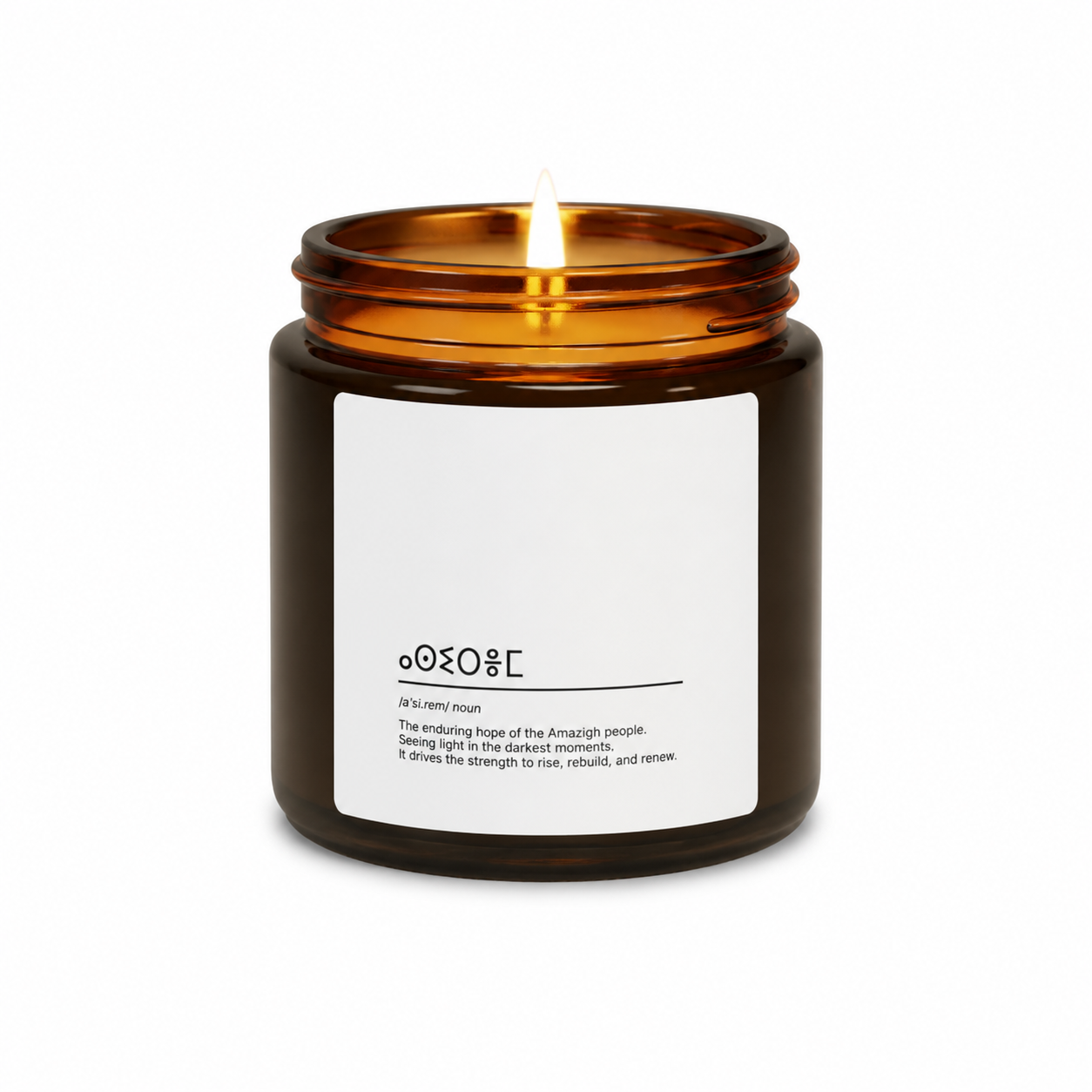 Berber Soy Candle HOPE Assirem Definition Tifinagh Multi-Size