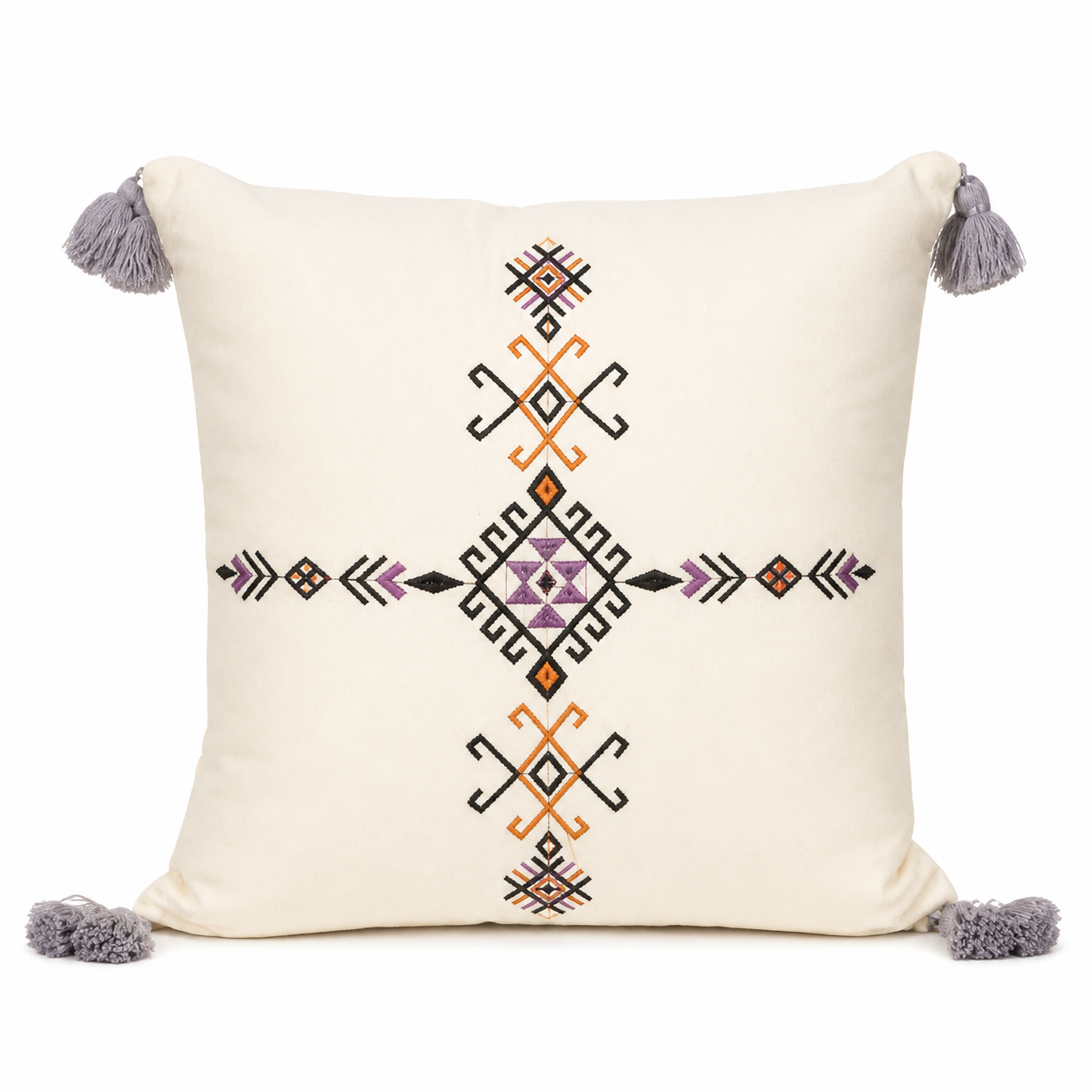 Berber Style Pillow Embroidery Pattern Duvet Cover Design