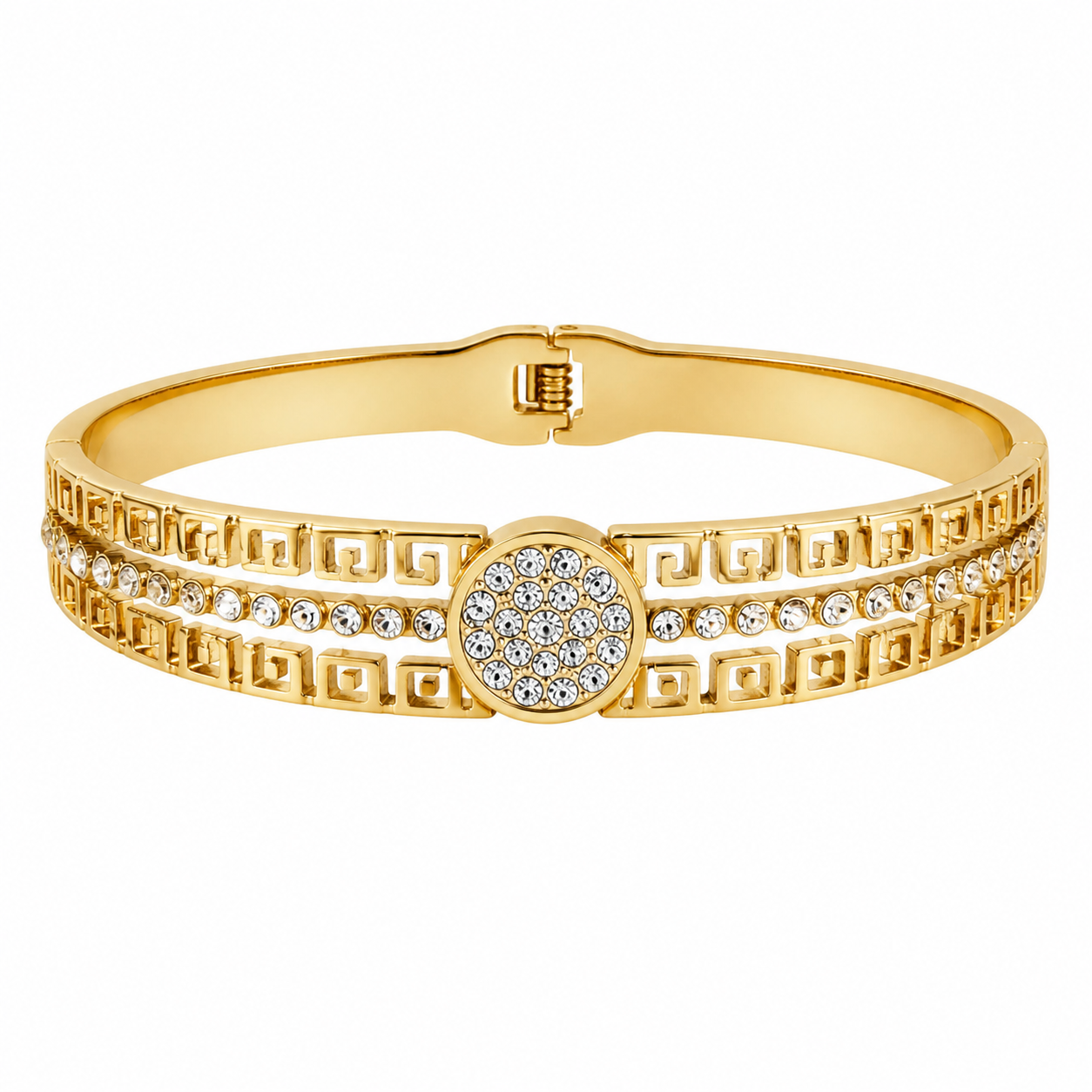 Berber Sunspicems Gold Color Arabic Bangle Crystal Bracelet