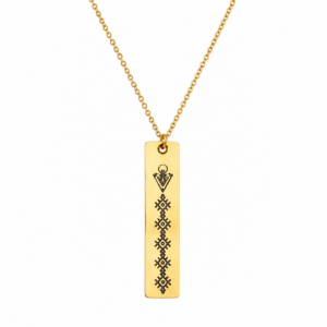 Berber Symbol Gold Stainless Steel Jewelry Necklace for Everyday Personal Styling