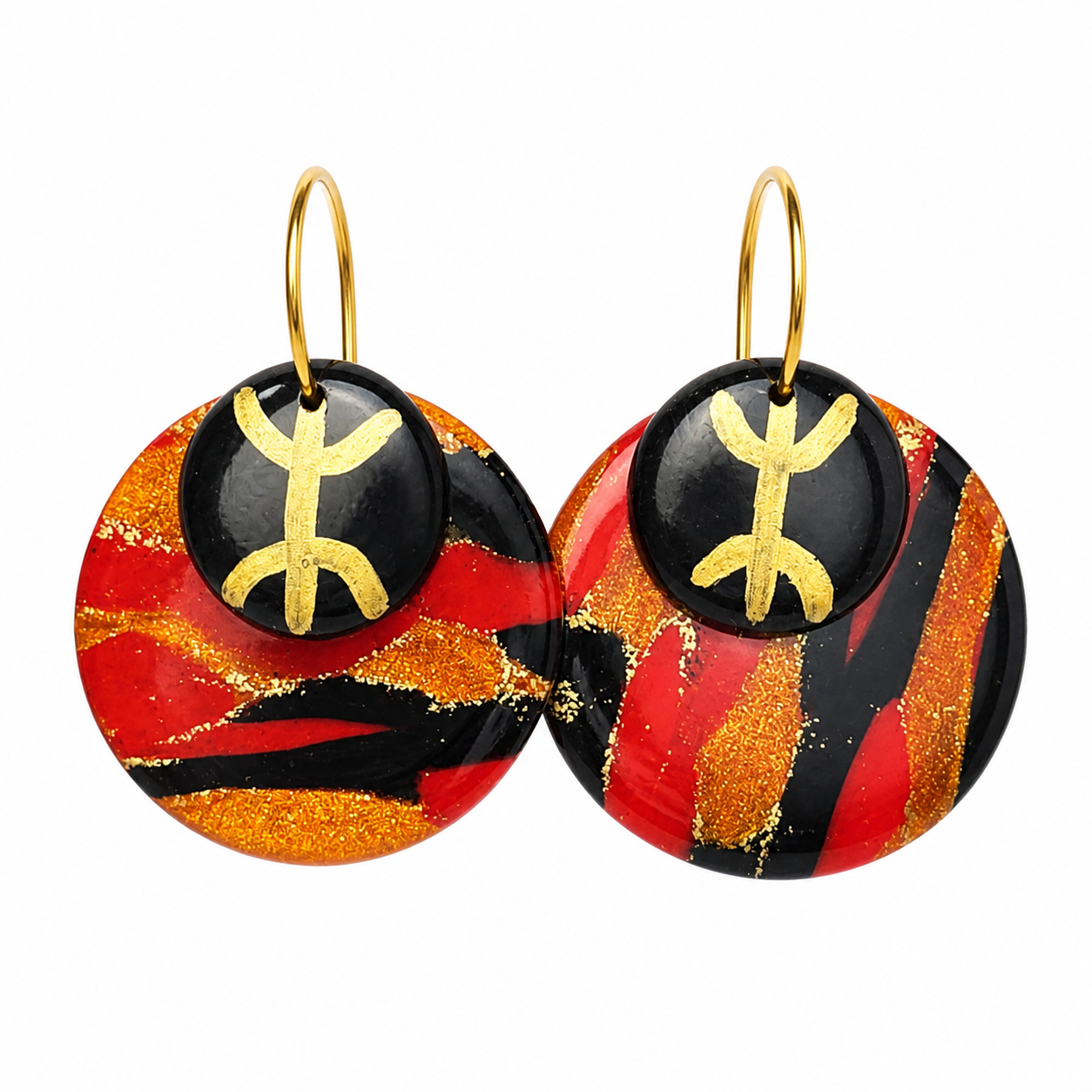 Berber TAMGHART 2 in 1 Handmade Earrings with Yaz Design