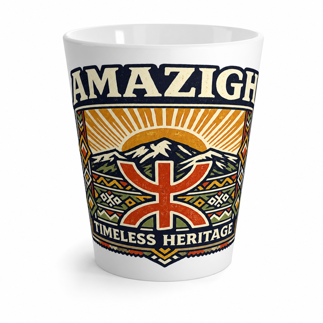 Berber Timeless Heritage Latte Symbol Mountain Sunrise Mug