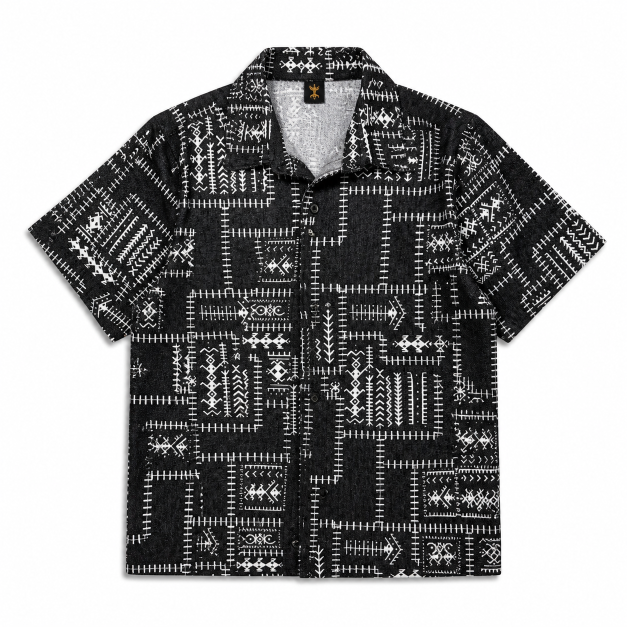 Berber Unisex Handmade Cotton Symbol Print Hand Shirt