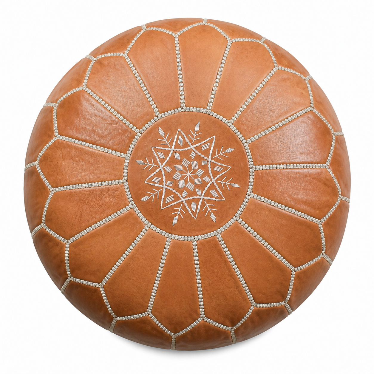 Berber Vegetal Soft Leather Handmade Delivered stuffed Pouf
