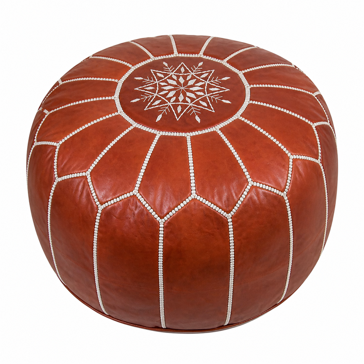 Berber Vegetal Soft Leather Handmade Delivered stuffed Pouf